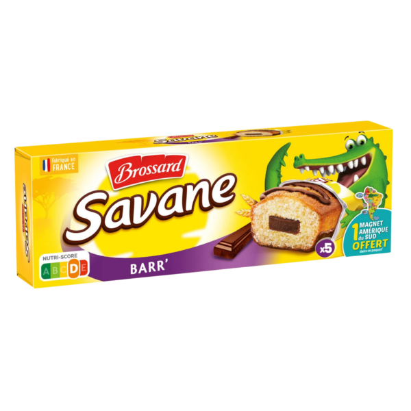 SAVANE BROSSARD FORMAT POCKET BARRE DE CHOCOLAT 5x30 = 150 G