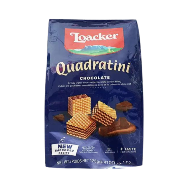 LOACKER CHOCOLAT GAUFFRETTE QUADRATINI 125 G
