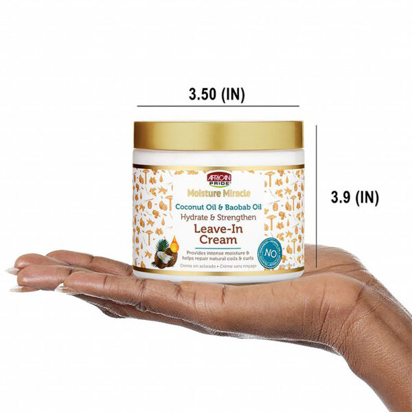 AFRICAN PRIDE – Moisture Miracle Leave-In Crème - Huile de Coco & Baobab (425 g) – Image 2