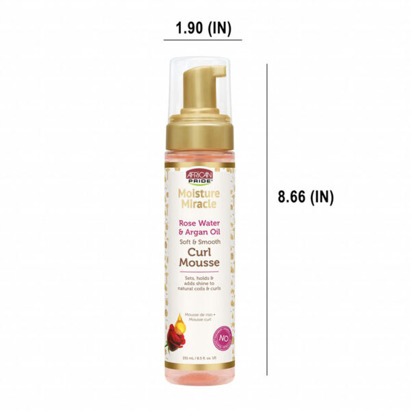 AFRICAN PRIDE – Moisture Miracle Mousse Boucles - Eau de Rose & Huile d’Argan (251 ml) – Image 2