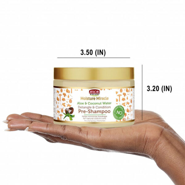 AFRICAN PRIDE – Moisture Miracle Pré-Shampooing Démêlant - Aloe Vera & Eau de Coco (340 g) – Image 2