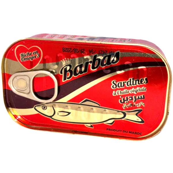 BARBAS Sardine à l'huile Végétale 125G