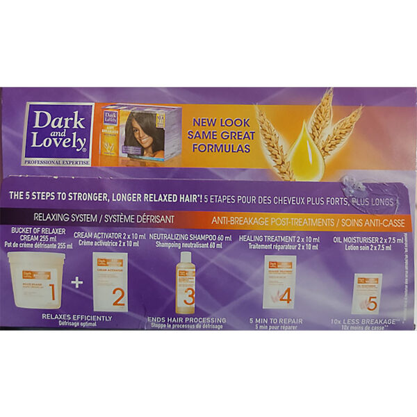 DARK and LOVELY - Anti-Casse Défrisant Sans Soude Regular - Cheveux Normaux (Kit) – Image 2