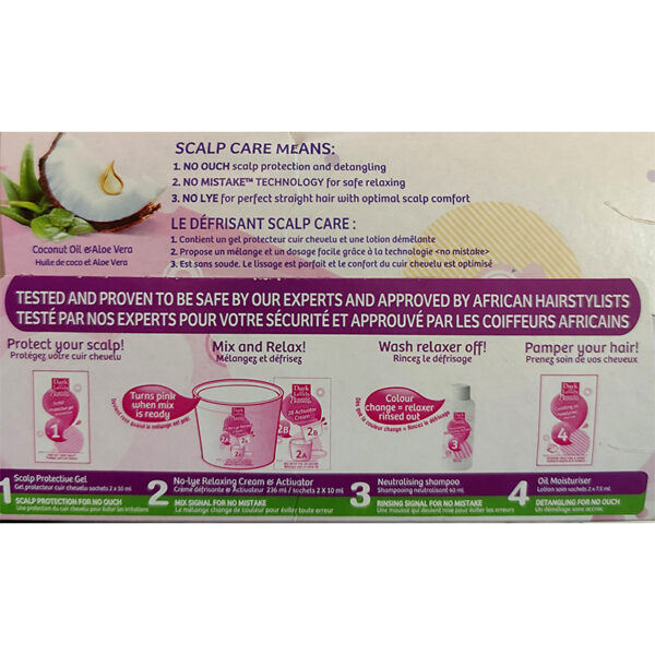 DARK and LOVELY - Défrisant Sans Soude Scalp Care Cheveux Normaux - Huile de Coco & Aloe Vera (Kit) – Image 2