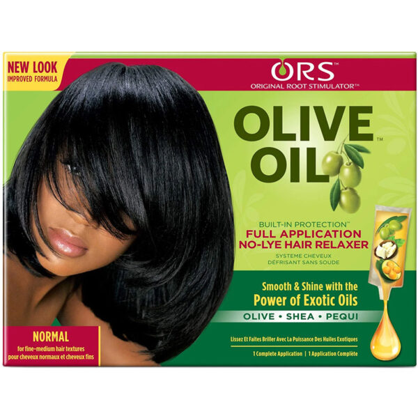 ORS - Défrisant Sans Soude Cheveux Normaux et Fins - Huile d’Olive, Karité & Pequi (Kit)
