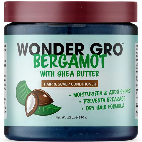 WONDER GRO Bergamot au Beurre de Karité – Soin Cheveux & Cuir Chevelu (340 g)