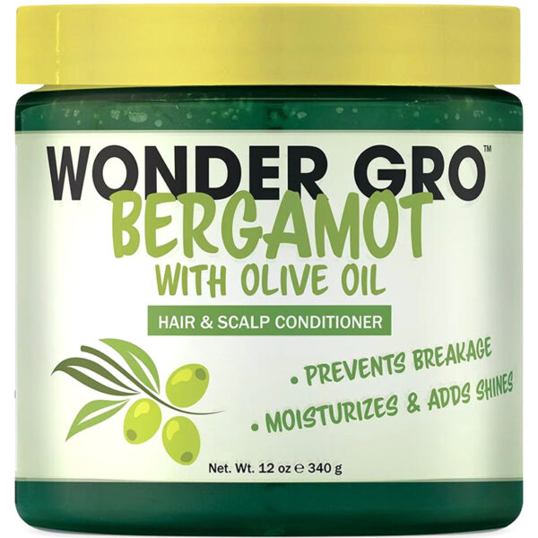 WONDER GRO Bergamote à l’Huile d’Olive – Soin Cheveux & Cuir Chevelu (340 g)
