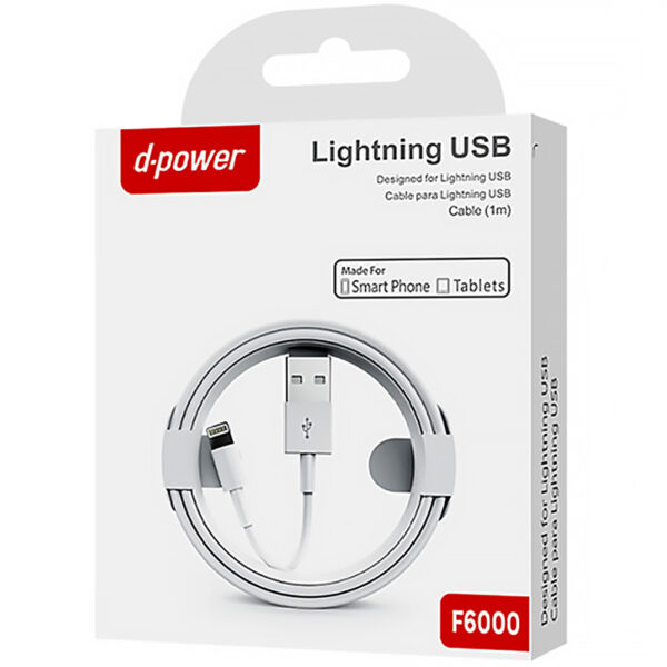 D-POWER – Câble Lightning USB 1m (F6000)
