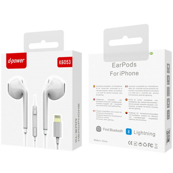 D-POWER – Écouteurs iPhone Lightning (K6053) – Image 2