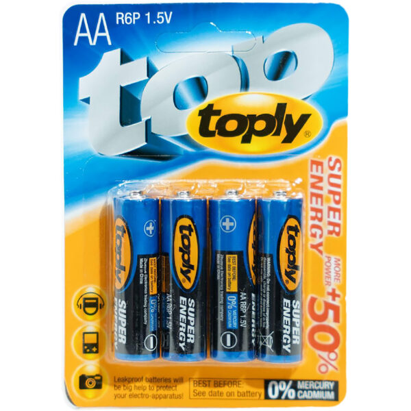 TOPLY – Piles AA R6P 1.5V (x4)