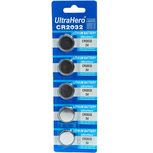 ULTRAHERO – Piles Bouton CR2032 3V (x5)