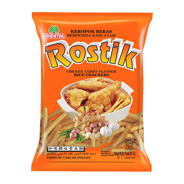 ORIENTAL ROSTIK Chicken Curry Rice Crackers 60 g