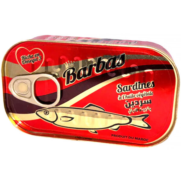 BARBAS Sardine à l'Huile Végétale 125 g