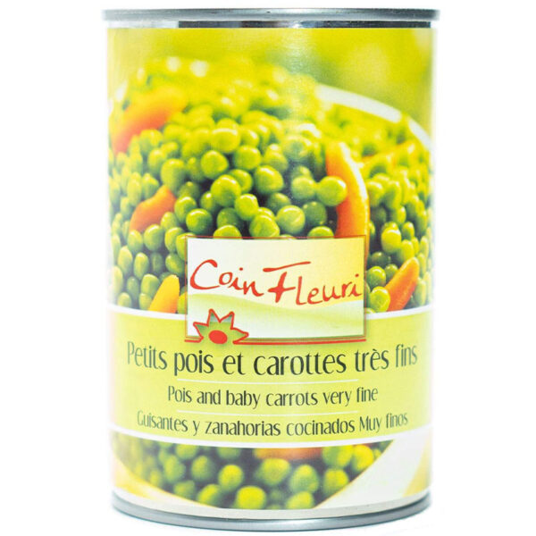 COIN FLEURI Petits Pois et Carottes Très Fins 400 g