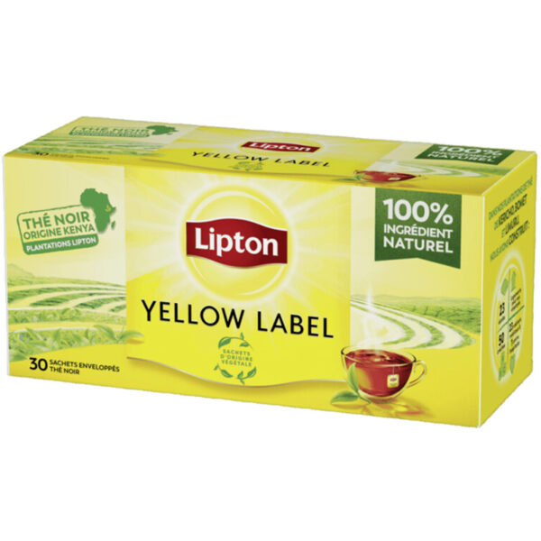 LIPTON Thé Noir Yellow Label (x30) 60 g