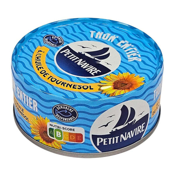 PETIT NAVIRE Thon Entier à l'Huile de Tournesol 160 g