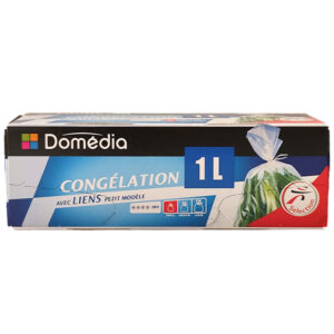 DOMEDIA Sac Congélation avec Liens 1 L - Petit Modèle